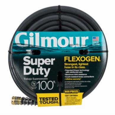 Gilmour Flexogen Super Duty Hoses, 5/8 in x 100 ft, Gray