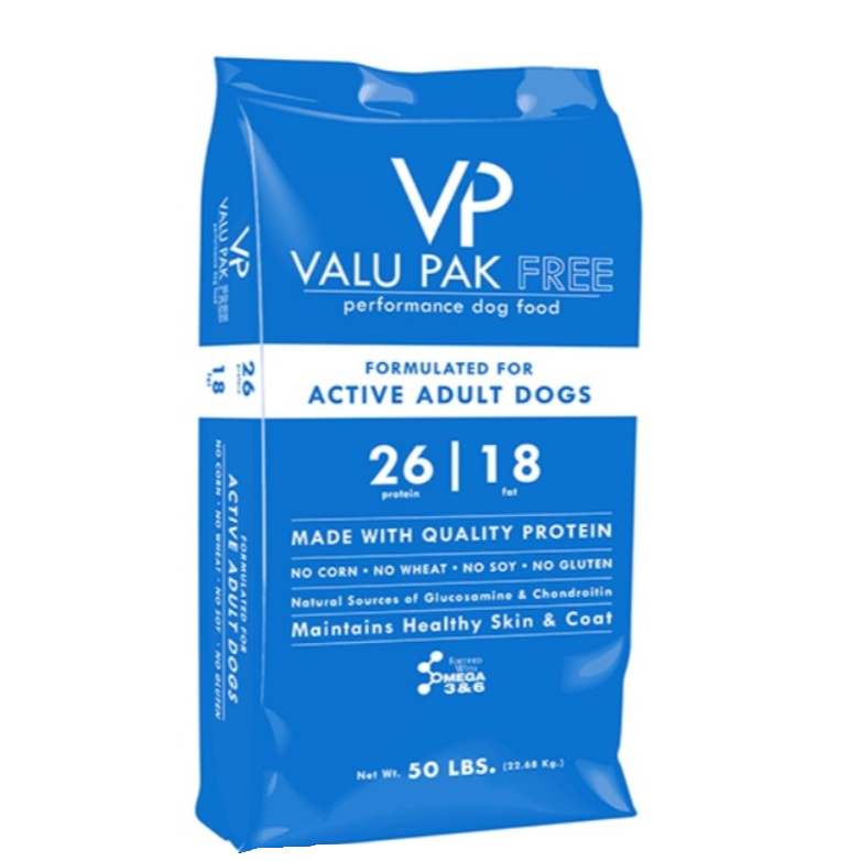 Valu-Pak Free 26/18 Dog Food - 50 lbs